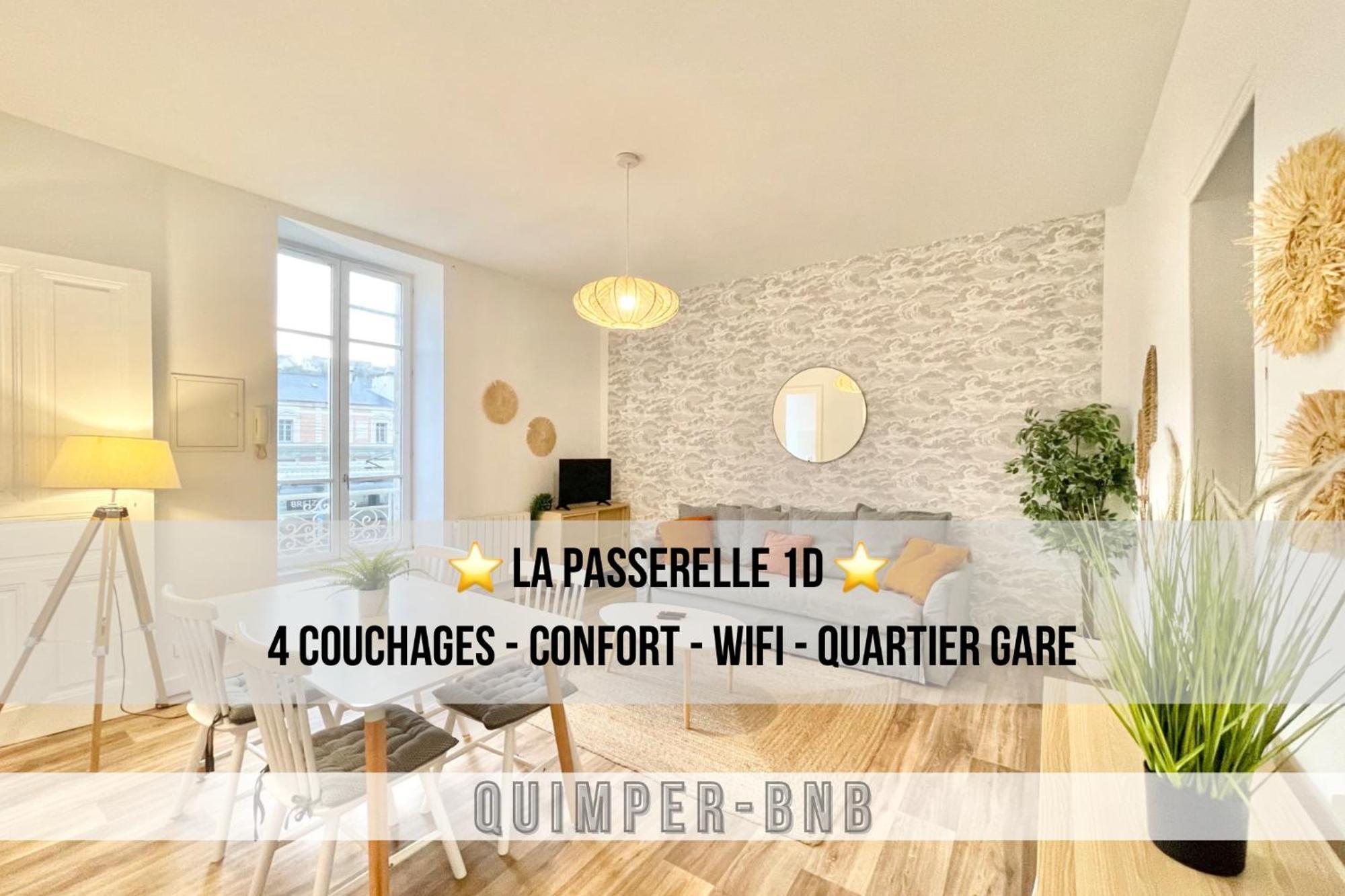 La Passerelle 1D - Quartier Gare - Wifi Quimper Ngoại thất bức ảnh